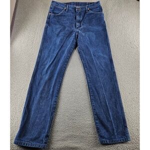 Wrangler Men Jeans 36x34 Blue Straight Leg Original Fit 13MWZ Cowboy Cut Western
